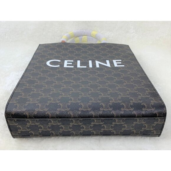 NWT Celine Vertical Cabas Triomphe Tan Shoulder Bag - Picture 8 of 13